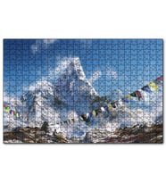 Cakapuzzle Himalayalarda Dua Bayrakları  Puzzle Yapboz MDF (Ahşap) (255 Parça)