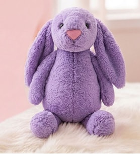 Uyku Arkadaşım Uzun Kulak Bunny Peluş Tavşan 65 cm (Lila)