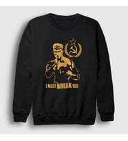 Presmono Unisex Siyah Soviet ivan Drago Film Rocky Sweatshirt