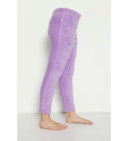 Cepsiz Lüx Pofuduk Polar Kışlık Pijama Altı cepsizpof (Lila)