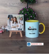 Hemşire Fotoğraflı Dekoratif Taş, Kupa Bardak Beyaz Hediye (Model 7)
