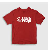 Presmono Unisex Çocuk Beyaz Logo V2 Linkin Park T-Shirt 98228tt (Kırmızı)