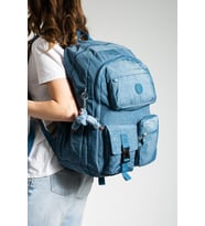 571 Collection Klinkır Sırt Çantası Çok Cepli 45*30 Cm Büyük Boy Lise Üniversite Çantası (Mavi)