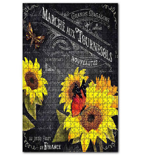Cakapuzzle Ay Çiçeği Reklam Afişli Görseli Puzzle Yapboz MDF (Ahşap) (255 Parça)
