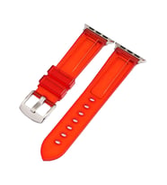 BİPOWER Apple Watch 38-40mm KRD-23 Transparent Kordon (Kırmızı)