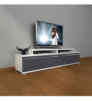 Decoraktiv Ekoflex 4 Mdf Tv Ünitesi Tv Sehpası (Beyaz - Antrasit)
