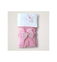 Bebek Kundağı Unisex Bebek Dış Kundak Battaniyesi 5 Amaçlı Hastane Çıkışı Hediyelik Mevsimlik KND45196 (Pembe)