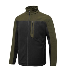 Ghassy Co. Erkek Antipilling Thermal Garnili Tam Fermuarlı Polar Ceket (Siyah-Kırmızı)