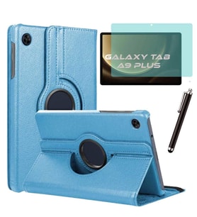 Samsung Galaxy Tab A9 Plus Kılıf Ekran Koruyucu Kalem Set (Mavi)