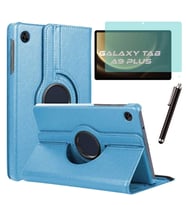 Samsung Galaxy Tab A9 Plus Kılıf Ekran Koruyucu Kalem Set (Mavi)