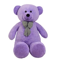 125 cm Papyonlu Büyük Beyaz Ayıcık (%100 Yerli) (Lila)