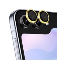 Microsonic Samsung Galaxy Z Flip 6 Tekli Kamera Lens Koruma Camı Yeşil (Sarı)