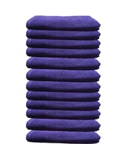 12li Paket Mikrofiber Boya Tutmayan Kuaför Saç Havlusu 50x90 Cm (Mor)