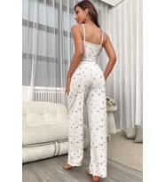 Merry See Baskılı Askılı  Pijama Takımı (Pembe)