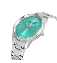 Polo Air Takvimli Klasik Metal Erkek Kol Saati PL-0964Ex (Gri-Turkuaz)