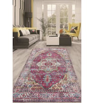 Dijital Kaymaz Taban Yıkanabilir Modern Renkli Salon Halısı Mutfak Halısı Yolluk ND-HT-749 (Çok Renkli)