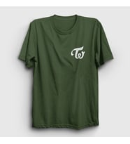 Presmono Unisex Sarı Logo K-Pop Twice T-Shirt 280350tt (Haki)