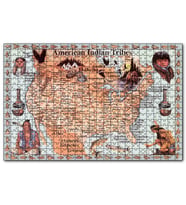 Cakapuzzle Kansas Bölgeside Yaşayan Kızılderili Haritası Görseli  Puzzle Yapboz MDF (Ahşap) (1000 Parça)