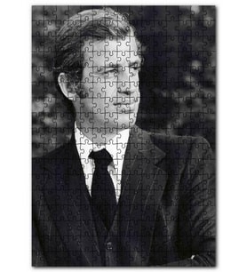 Cakapuzzle Jean Paul Belmondo Gençlik Siyah Beyaz Puzzle Yapboz MDF (Ahşap) (255 Parça)