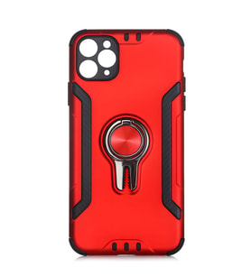iPhone 11 Pro Kılıf Stand Olma Özellikli Araç Tutuculu Ko ko Kılıf (Kırmızı)