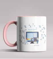 Kişiye Özel Matematik Öğretmeni Tasarımlı Siyah Renk Kupa 6 (Pembe)