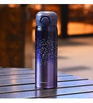 500ml 304 Paslanmaz Çelik Yıldızlı Gökyüzü Ofis & Okul Taşınabilir Termos (73)