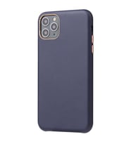 Apple iPhone 11 Pro Kılıf Eyzi Kadife İç Yüzey Suni Deri Kılıf (Lacivert)