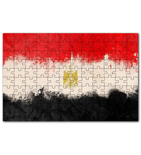 Cakapuzzle Mısır Bayrağı Yağlıboya Modifiye Versiyon Puzzle Yapboz MDF (Ahşap) (500 Parça)