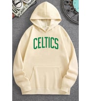 Unisex Celtics Baskılı Sweatshirt (Bej)