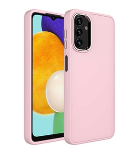 Galaxy A13 4G Kılıf Zore Luna Dışı Soft Yumuşak İçi Kadife Kılıf (Pembe)