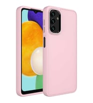 Galaxy A13 4G Kılıf Zore Luna Dışı Soft Yumuşak İçi Kadife Kılıf (Pembe)