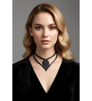 Damla Deri Choker, Deri Choker Kolye