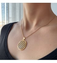 Yaşam Çiçeği Kolye (Zincir hediyeli) (Gold)