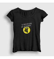 Presmono Kadın Beyaz Logo V2 5 Seconds Of Summer T-Shirt 383681tt (Siyah)