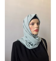 Lady Coco  Kadın Medine İpeği Şal ( 70 x 190 cm) (Açık Mavi)