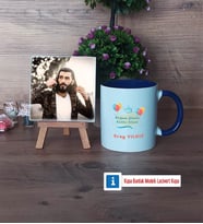 Doğum Günü Hediyesi Fotoğraflı Dekoratif Taş, Kupa Bardak Beyaz Hediye (Model 3)