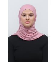 Tesettür Penye Şal Düz (Pembe)