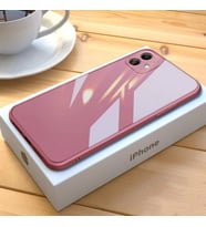 İphone 14 Parlak Cam-Kamera Korumalı Kapak&Kılıf (Kırmızı)