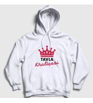 Presmono Unisex Gri Backgammon Queen Tavla Kraliçesi Oyun V3 Kapüşonlu Sweatshirt 418050tt (Beyaz)