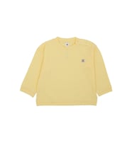 Omzu Çıtçıtlı Basic Sweatshirt (Sarı)