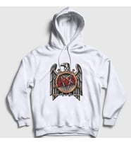 Presmono Unisex Beyaz Silver Slayer Kapüşonlu Sweatshirt 111603tt (Beyaz)