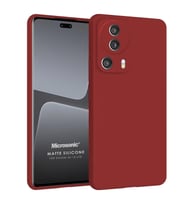 Microsonic Matte Silicone Xiaomi Mi 13 Lite Kılıf Siyah (Kırmızı)