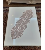 RUNNER//MASA ÖRTÜSÜ/S.DERİ/5PARÇA(4 PARÇALI KAHVE SUNUMLUĞU HEDİYE) (Pudra)