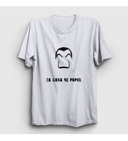 Presmono Unisex Sarı Dali La Casa De Papel T-Shirt 196710tt (Beyaz)