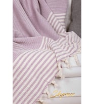 SKYROSE Çok Amaçlı Pamuklu Koltuk Örtüsü 180 X 220 Koltuk Şalı (Lila)