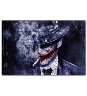 Cakapuzzle Sigara İçen Joker ve Dumanlar  Puzzle Yapboz MDF (Ahşap) (500 Parça)