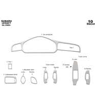 Meriç® Subaru Legacy Ön Torpido Kaplama Maun 10 Parça 1999-2004 (Alüminyum)
