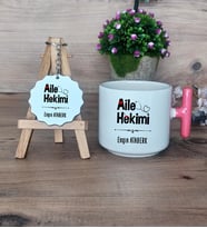 Aile Hekimi Hediye Seti Kupa Bardak T Kulplu ve Anahtarlık Doktora Tıp Bayramı Hediyesi (Model 4)