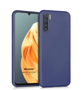 Microsonic Matte Silicone Oppo A91 Kılıf (Lacivert)
