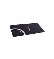Evrak Sunum Firma Klasörü A4 Pvc 3 cm 2 Halkalı Double Color Ring Binder File 200 Yaprak Kapasiteli 27x32 cm (Siyah)
